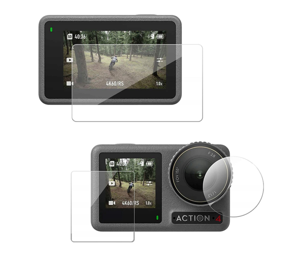 TELESIN Szkło hartowane na ekran i obiektyw do DJI Osmo Action 3/4/5 - 1510333 - zdjęcie 2